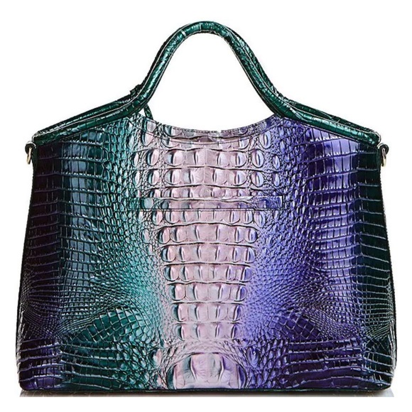 NWT BRAHMIN Ombre Melbourne Collection Elaine Enchant Satchel Bag - Picture 2 of 9